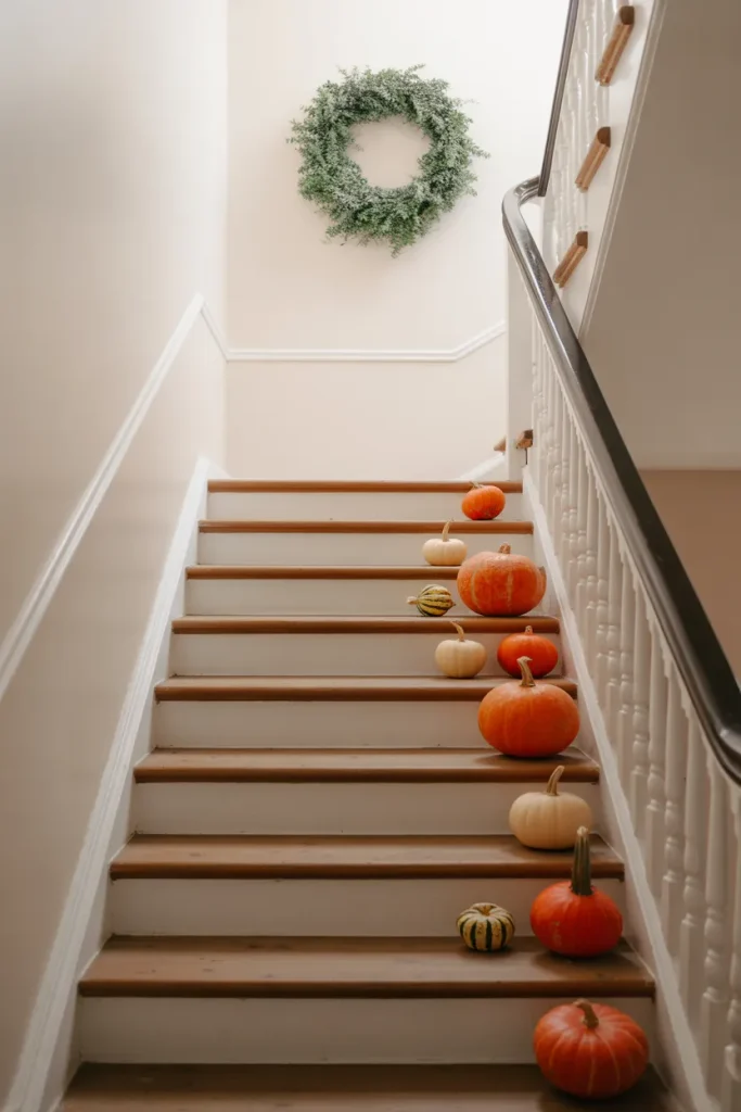 Simple Halloween Decor Staircase