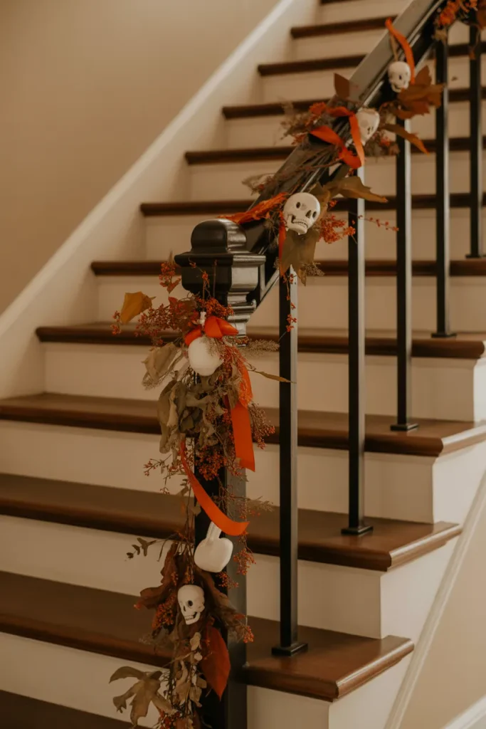 Creative Halloween Decorations DIY Stair Garland