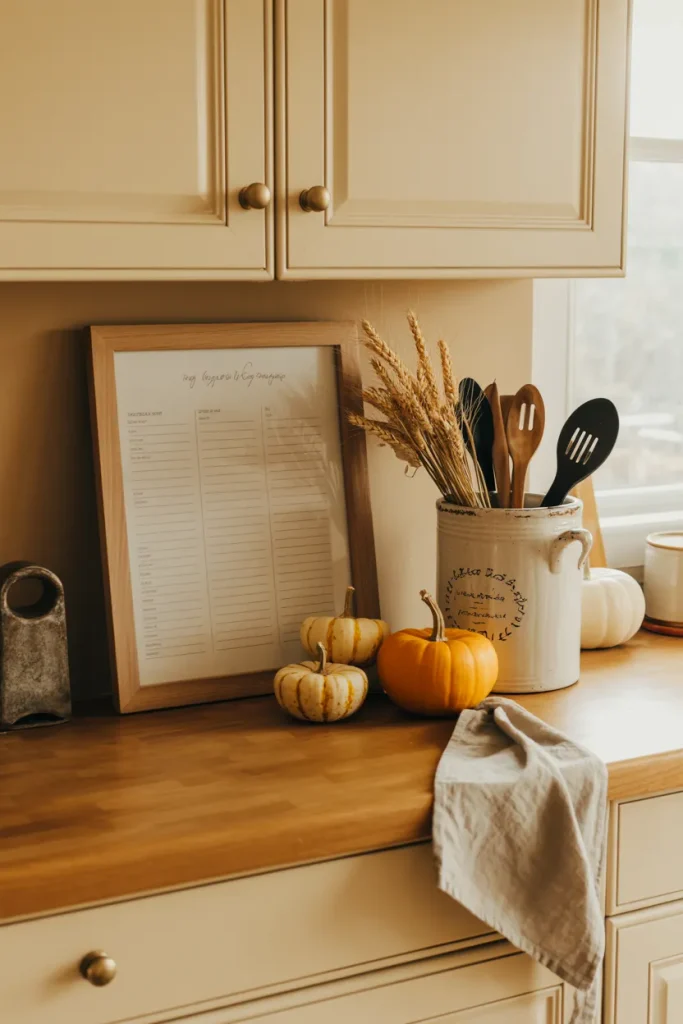 Autumn Recipe Board