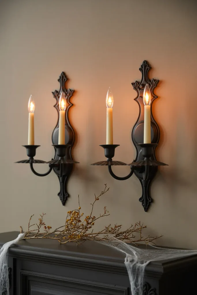 Black Candle Sconces