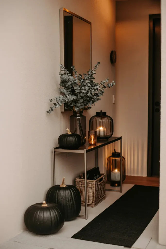 Black Pumpkin Entryway