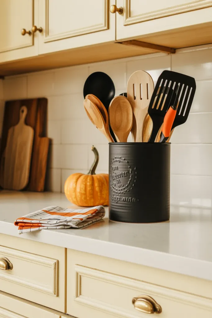 Black Utensil Crock