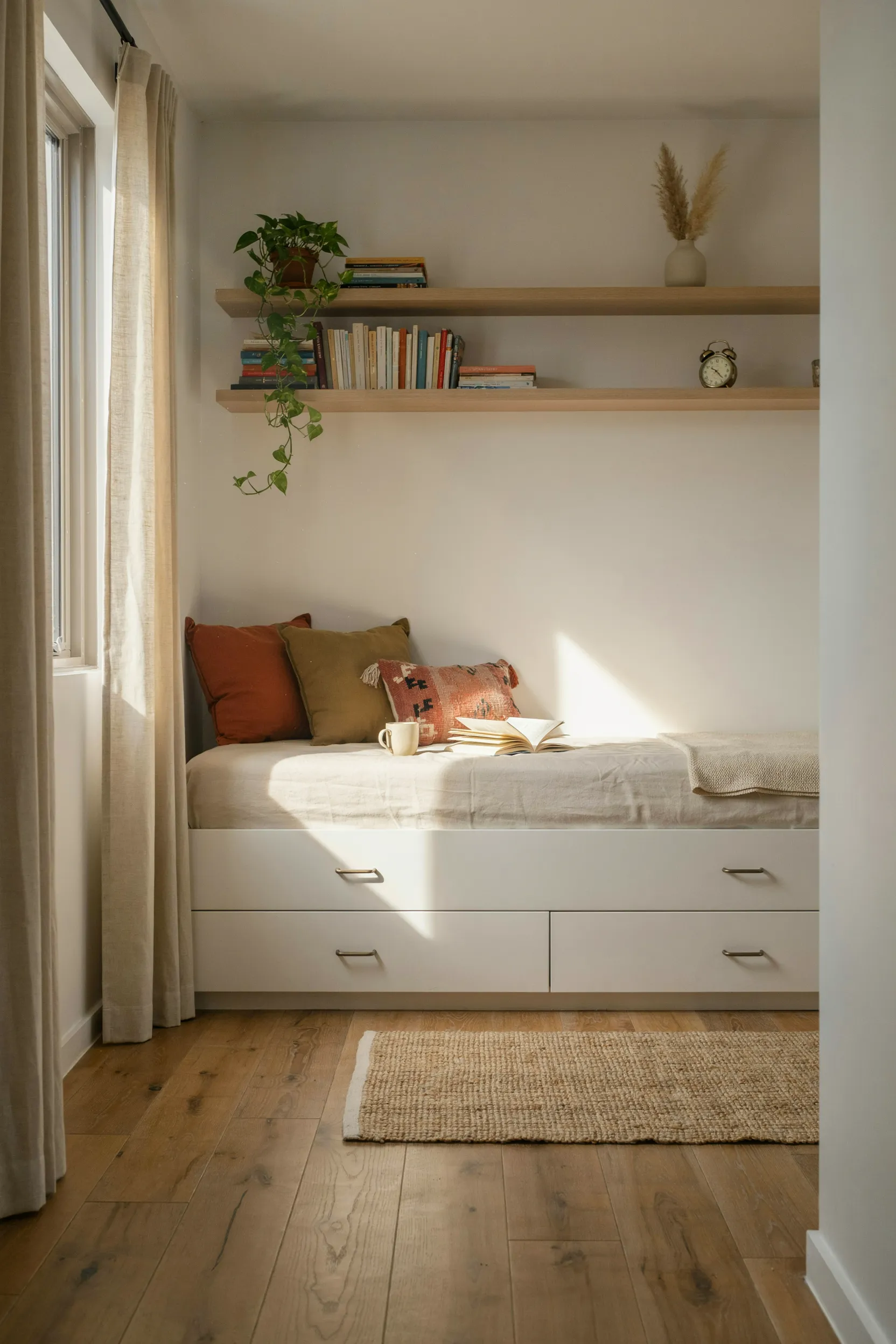 22 Daybed Ideas for Small Spaces You'll Truly Adore 3 Built-In Storage Daybed