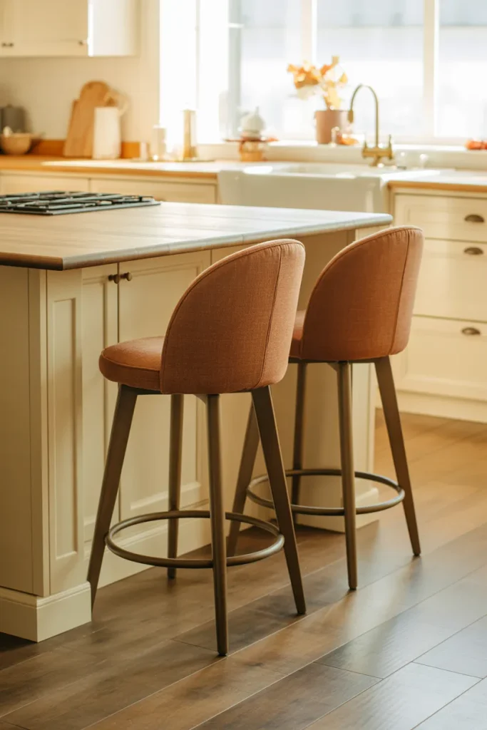 Burnt Orange Bar Stools