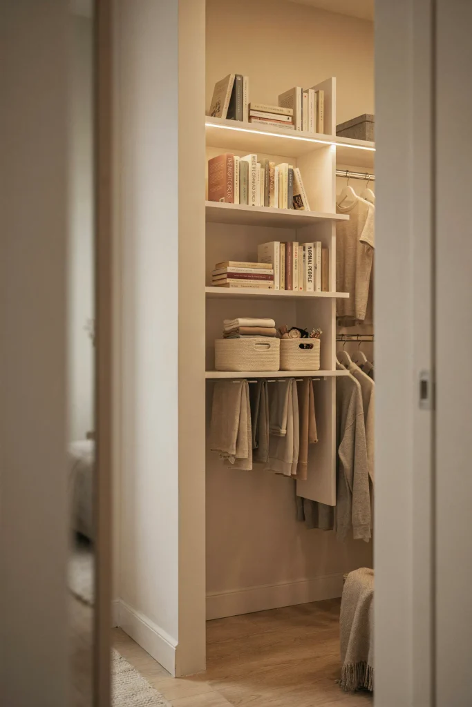 24 Bookshelf Ideas for Small Spaces That Wow 19 Closet Door Shelving
