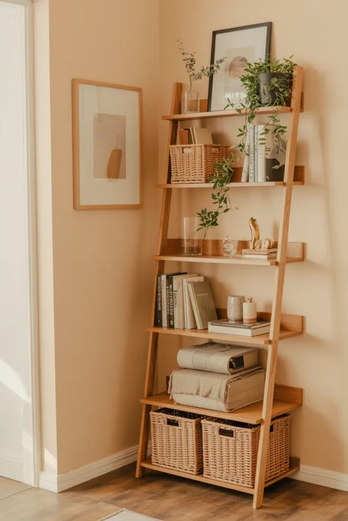 Corner Ladder Shelf