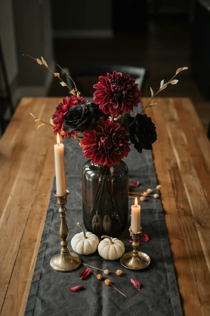 Dark Floral Centerpiece