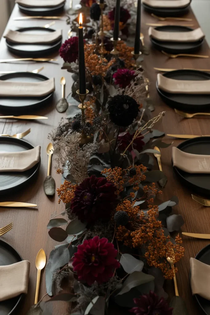 Dark Floral Runner