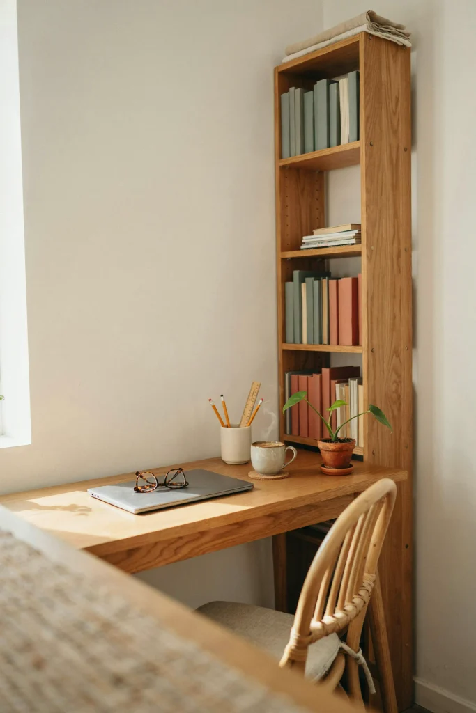 24 Bookshelf Ideas for Small Spaces That Wow 10 Desk-Side Mini Shelves