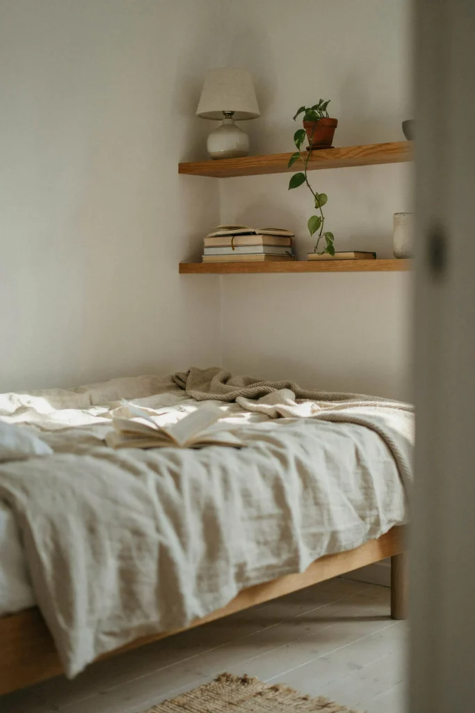 24 Bookshelf Ideas for Small Spaces That Wow 11 Floating Bedside Shelves