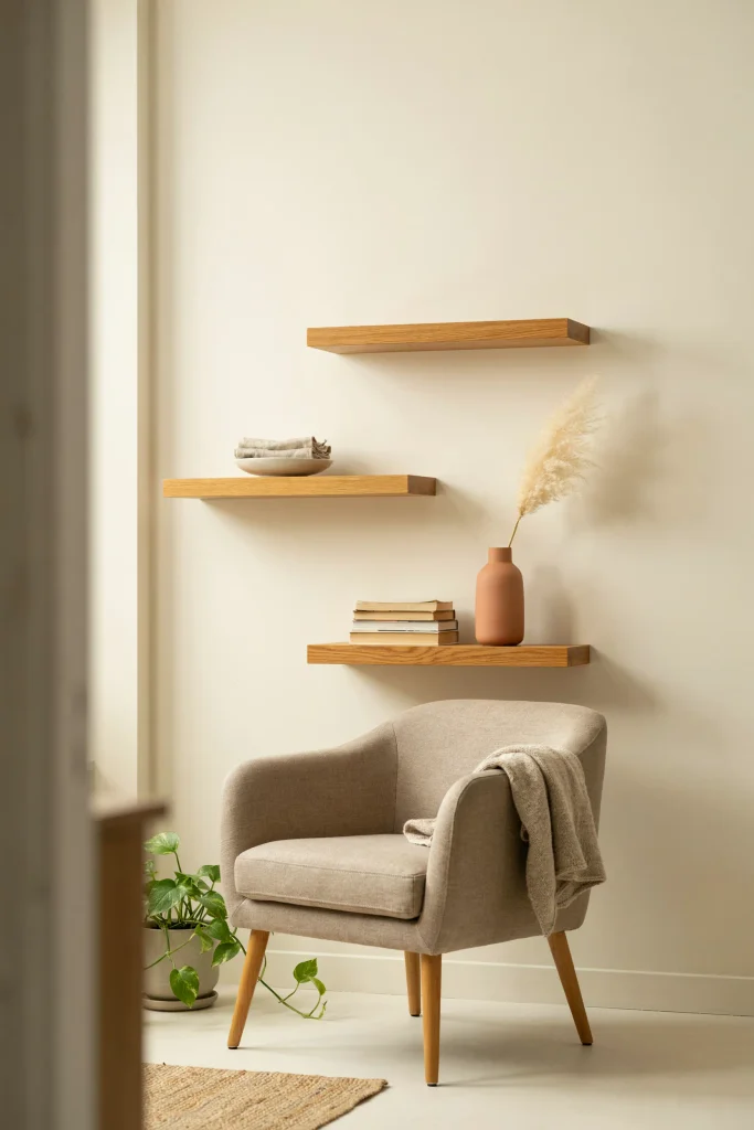24 Bookshelf Ideas for Small Spaces That Wow 2 Floating Corner Shelves