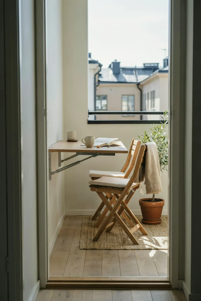 Fold-Down Dining Table