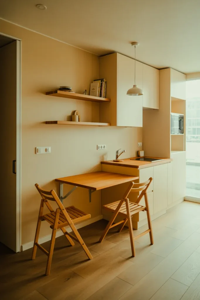 Fold-Down Dining Table