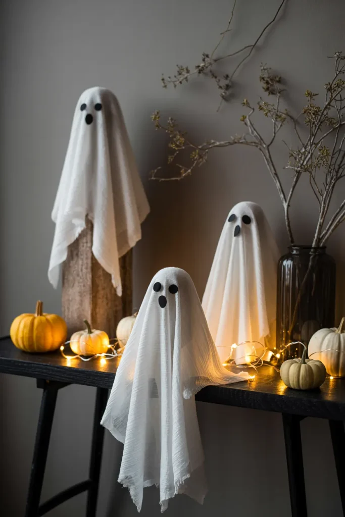 Ghostly Cheesecloth Figures