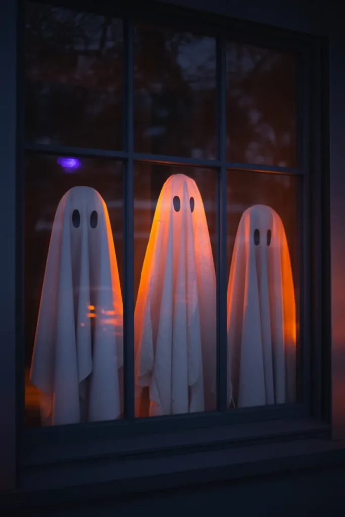 Glowing Ghost Faces