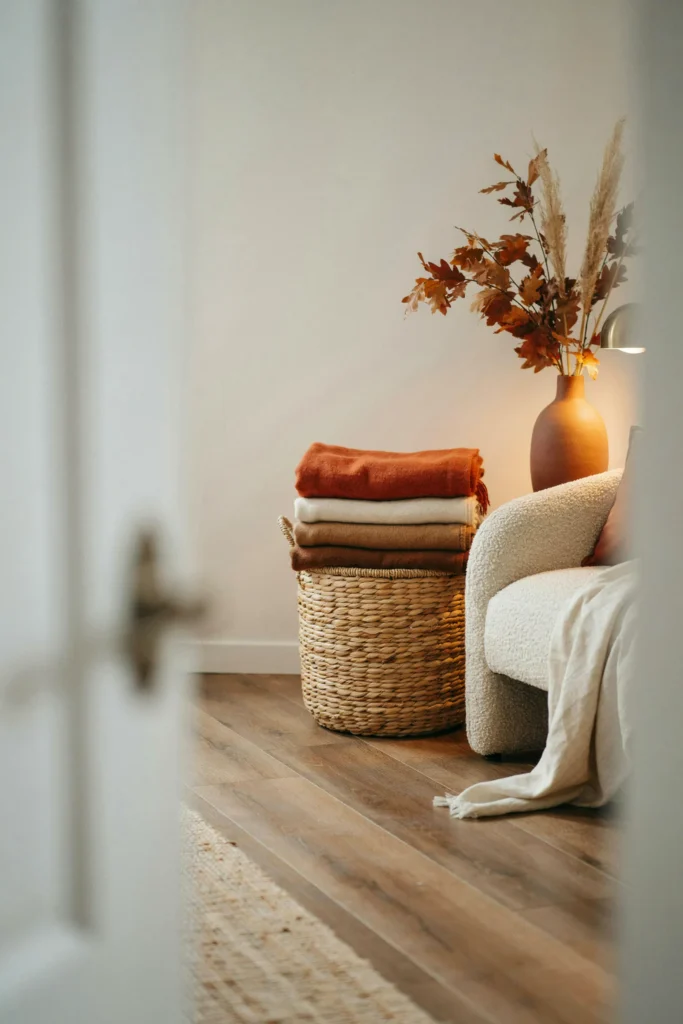 21 Fall Decorating Ideas for Small Homes That Wow Now 4 Layered Throw Basket