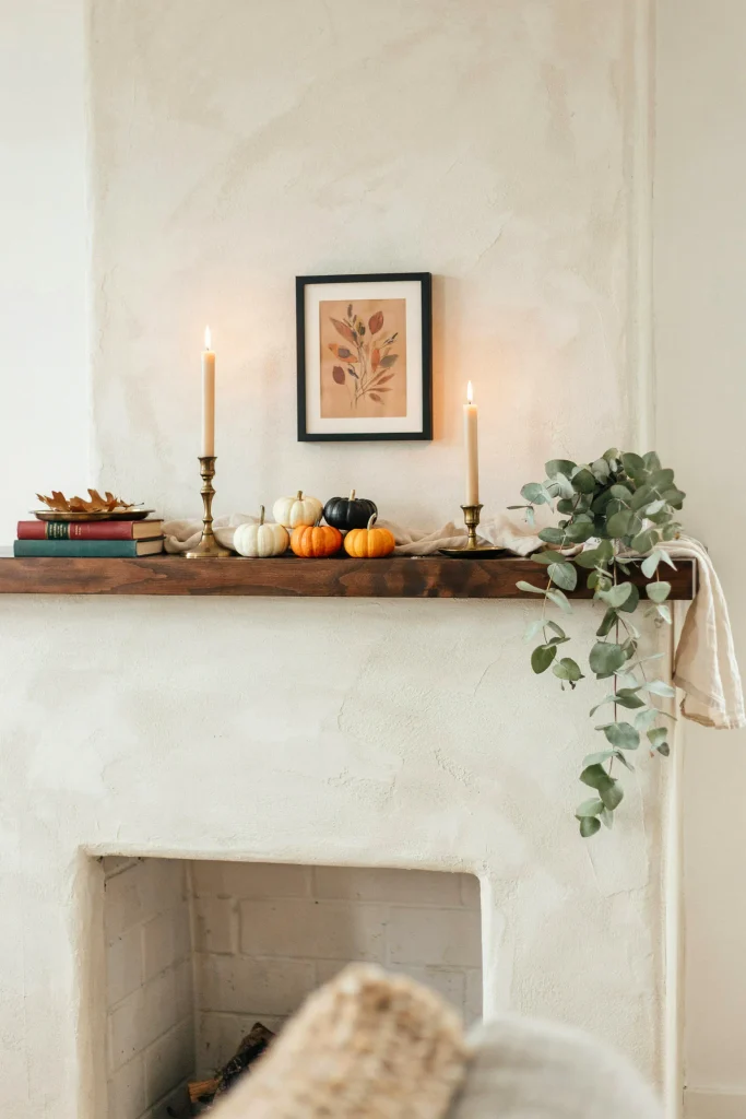 22 Halloween Pumpkin Decor Ideas for a Charming 2026 4 Mini Pumpkin Mantel
