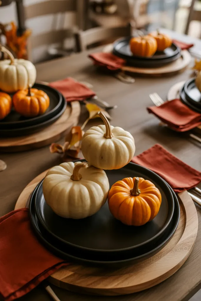Mini Pumpkin Place Settings