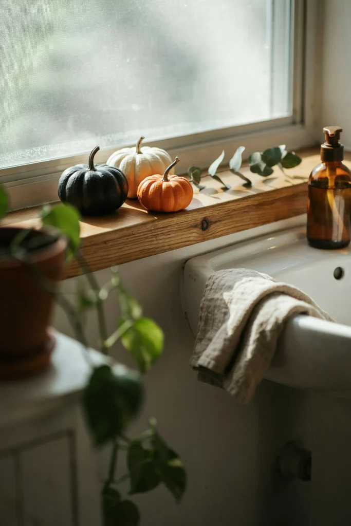 Mini Pumpkin Window Display