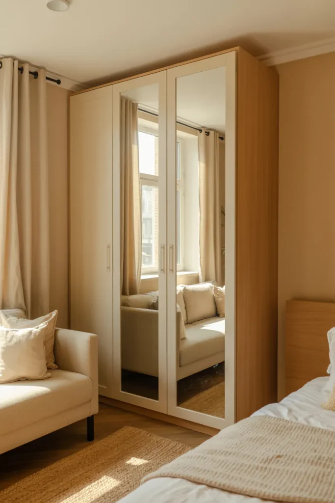 Mirrored Storage Doors
