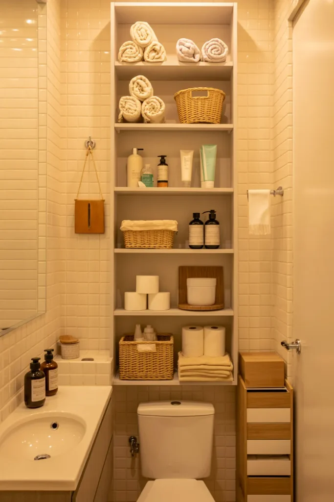 Narrow Bathroom Shelves