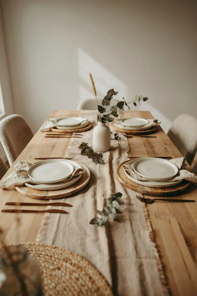 Natural Wood Place Settings