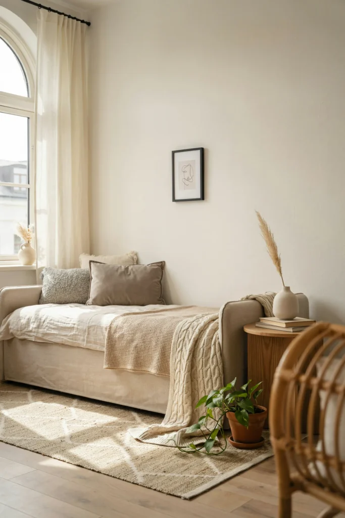 22 Daybed Ideas for Small Spaces You'll Truly Adore 19 Neutral Layered Daybed
