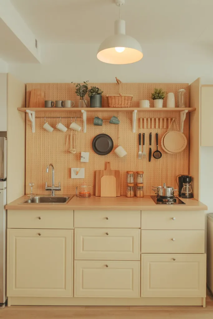 Pegged Kitchen Backsplash