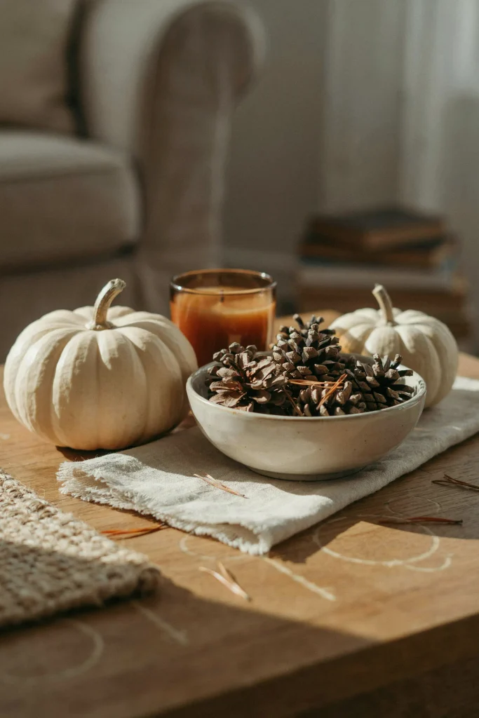 20 Budget-Friendly Fall Decorations for a Luxe Look 14 Pinecone Bowl Display