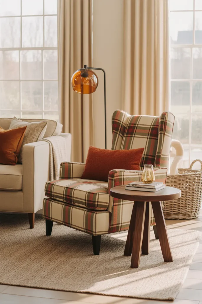 Plaid Accent Chairs