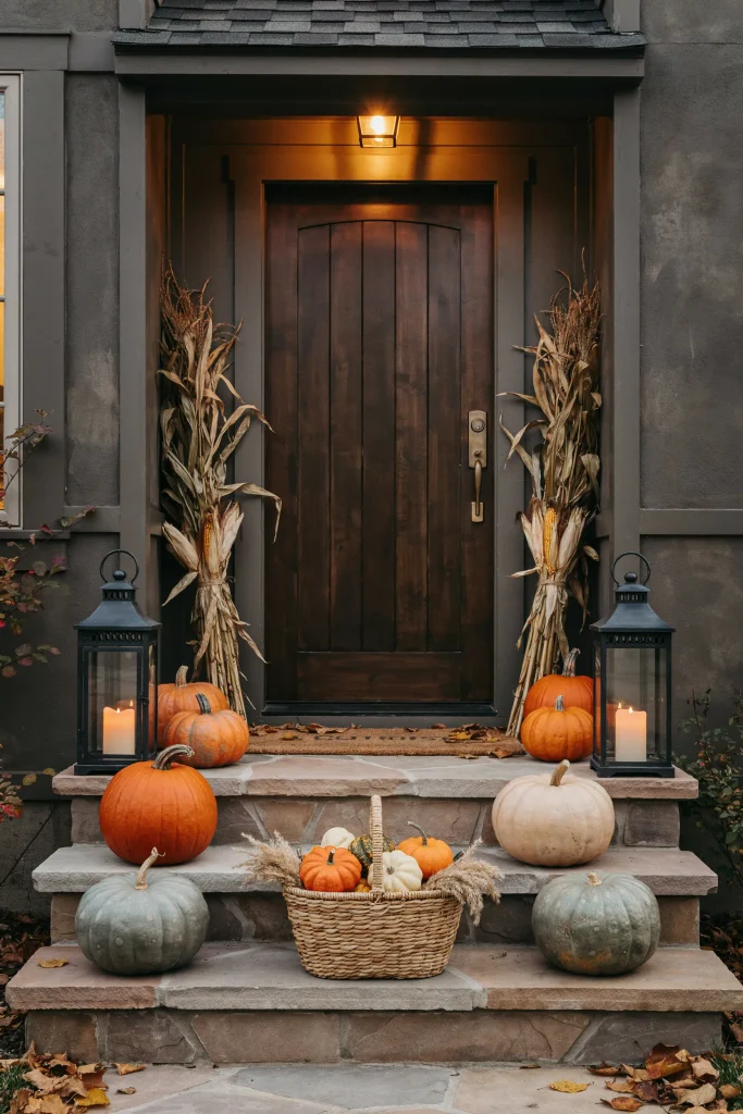 Porch Pumpkin Steps