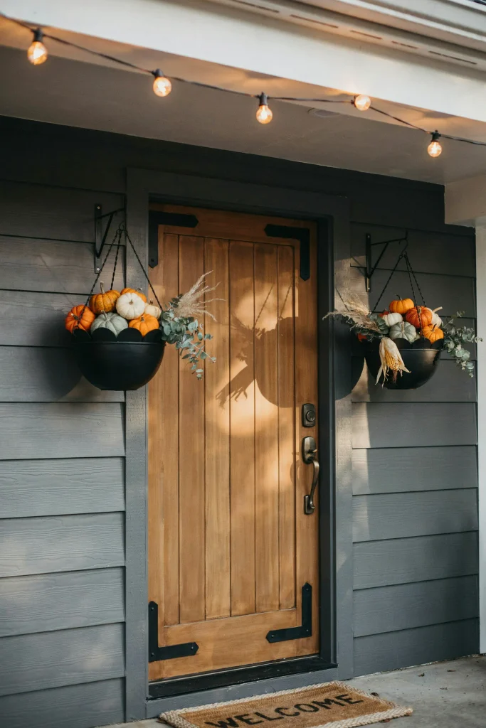 22 Halloween Pumpkin Decor Ideas for a Charming 2026 23 Pumpkin Hanging Baskets