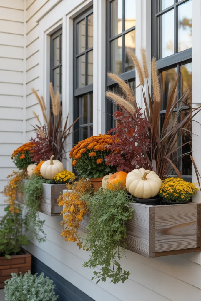 Pumpkin Window Boxes