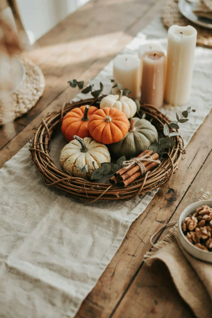 22 Halloween Pumpkin Decor Ideas for a Charming 2026 17 Pumpkin Wreath Centerpiece