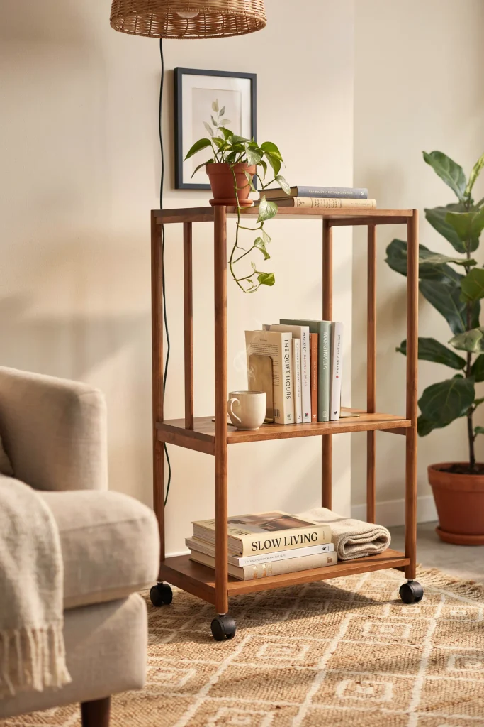 24 Bookshelf Ideas for Small Spaces That Wow 14 Rolling Library Cart