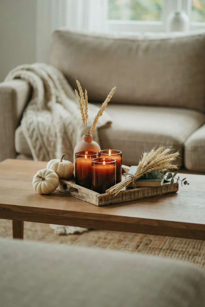 20 Budget-Friendly Fall Decorations for a Luxe Look 2 Warm Candle Grouping