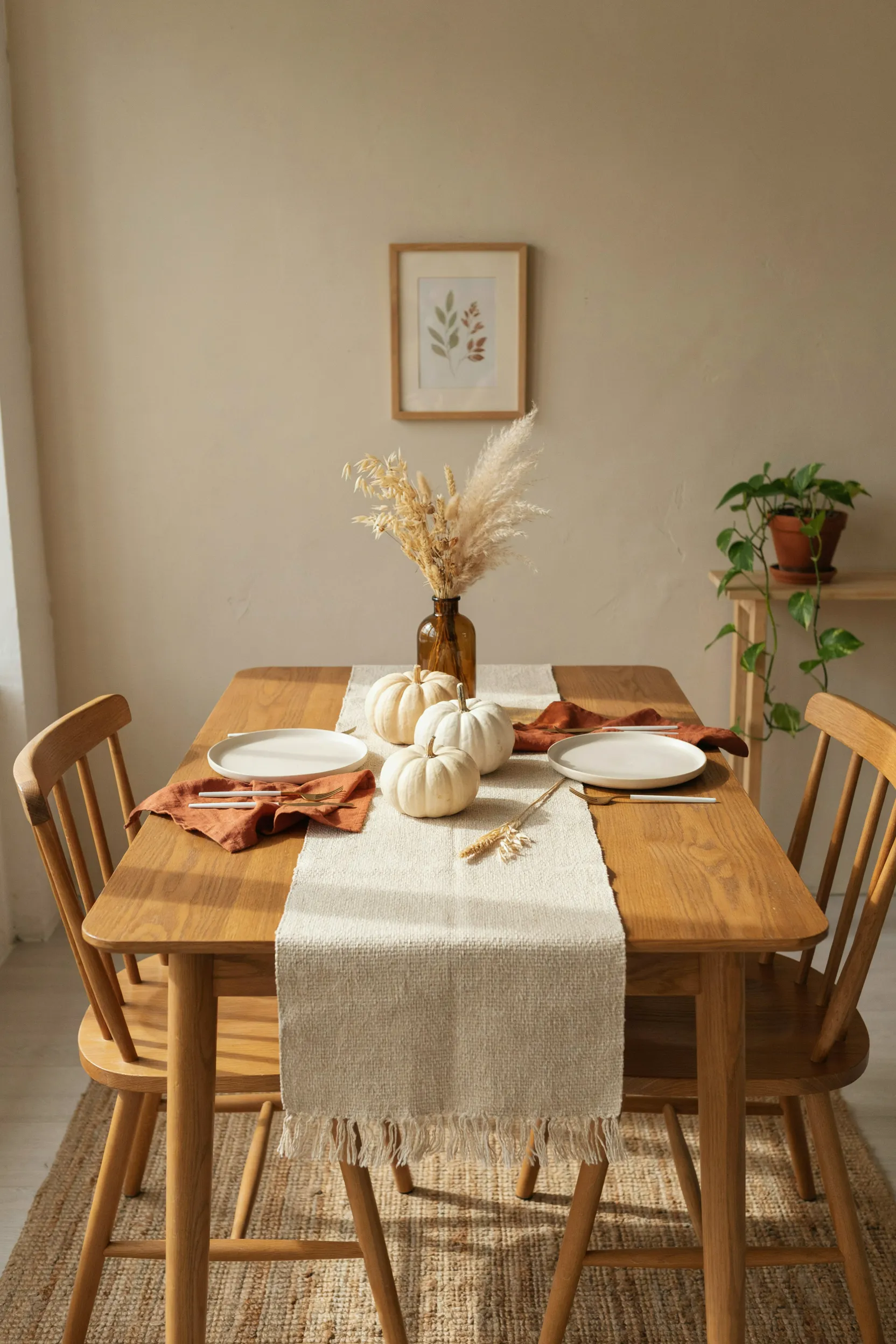 21 Fall Decorating Ideas for Small Homes That Wow Now 21 Woven Table Runner