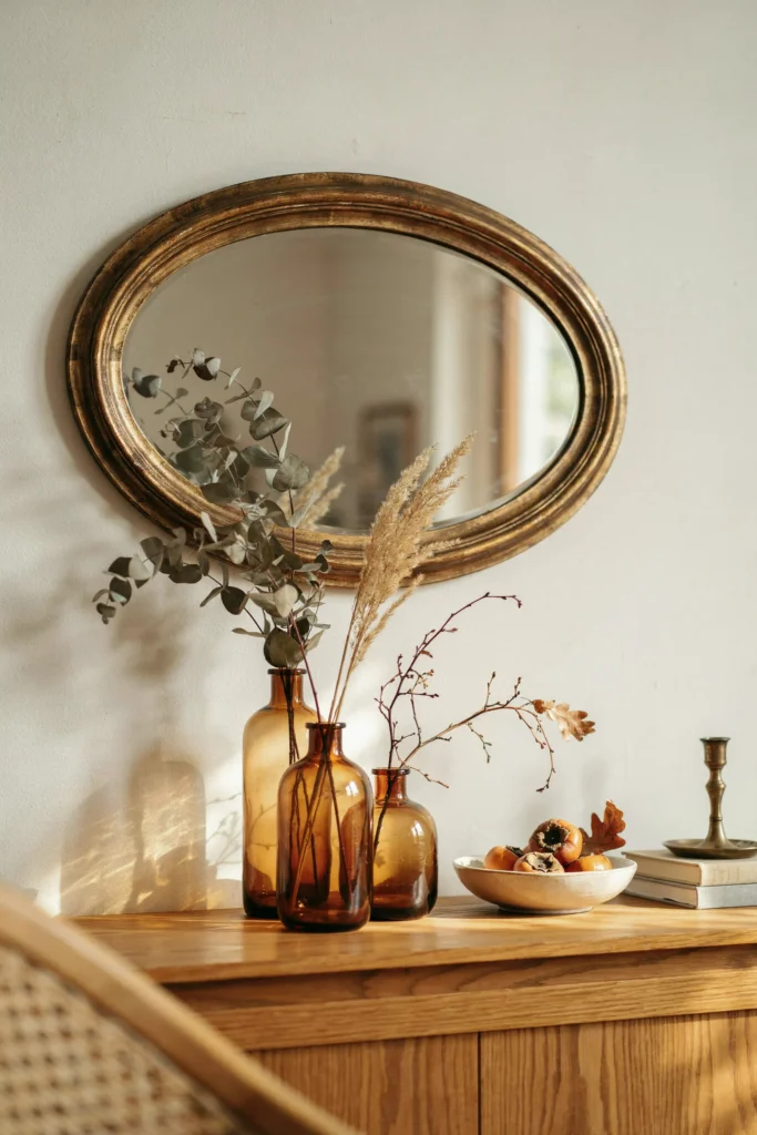21 Elegant Fall Home Decor Ideas You'll Simply Adore 14 Amber Glass Vases