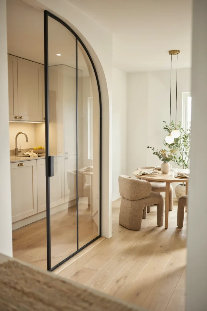 Arched Glass Partition