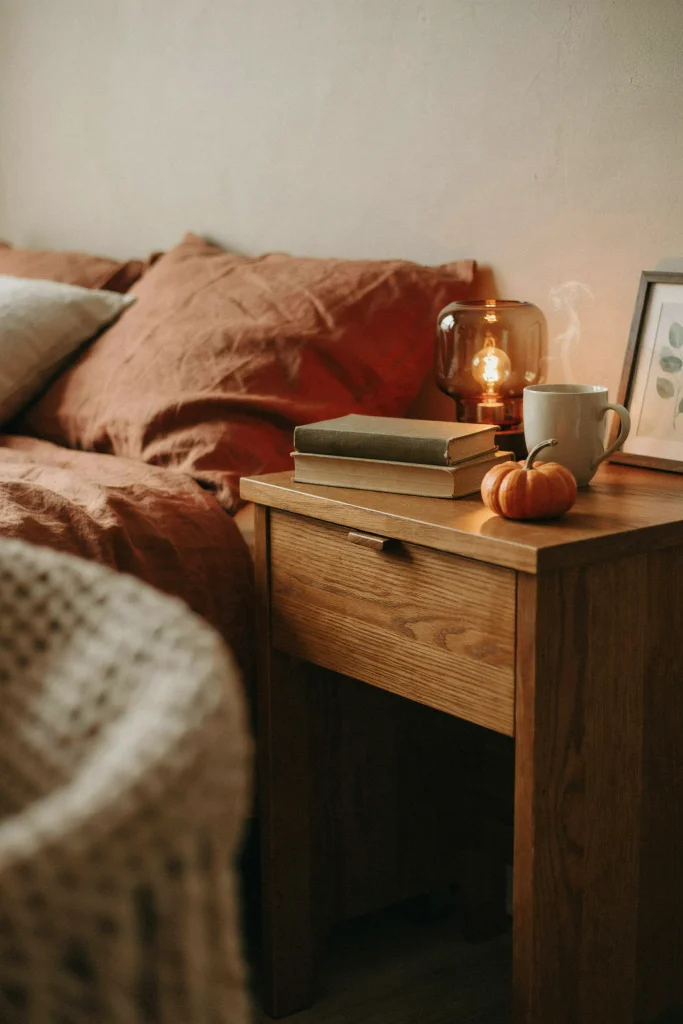 Autumn Bedside Styling