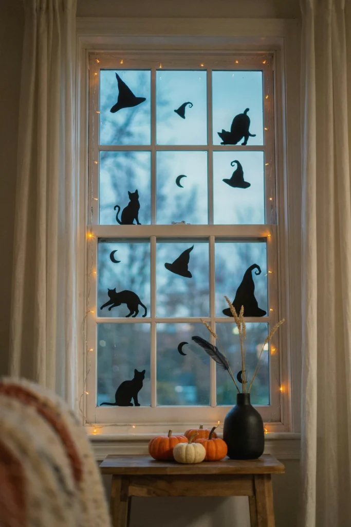 Black Cat Witch Silhouettes