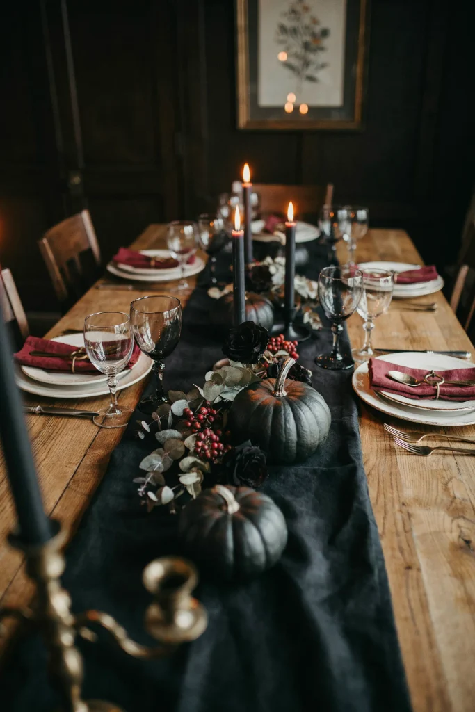 Black Dining Runner