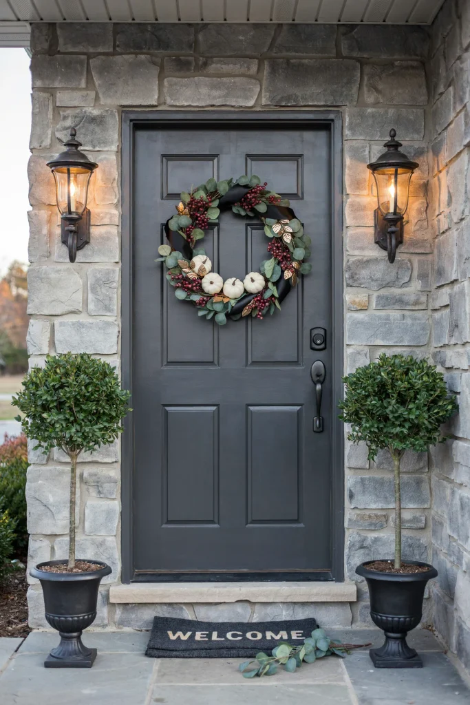 Black Ribbon Wreath