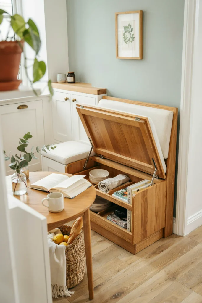 22 Small Kitchen Banquette Seating Ideas Worth Stealing 17 Built-In Bench With Lift-Up Storage