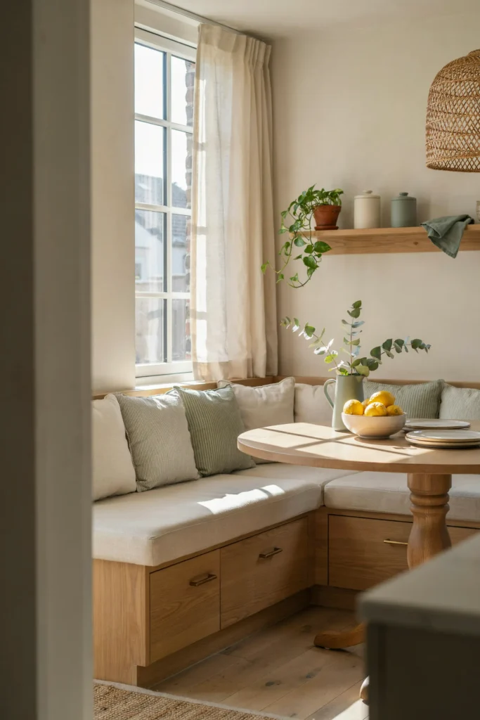 22 Small Kitchen Banquette Seating Ideas Worth Stealing 2 Built-In Corner Banquette