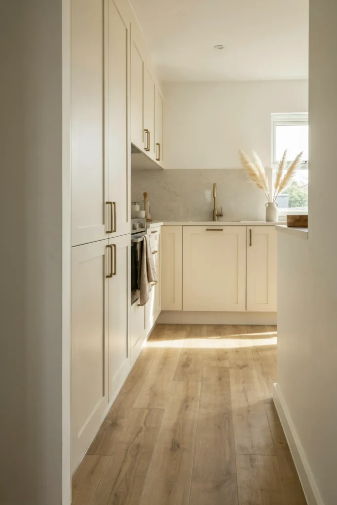 Ceiling-High Cabinets With Backsplash Continuity