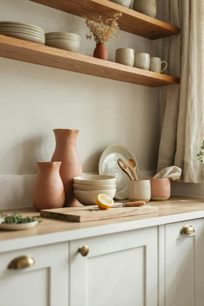 22 Farmhouse Kitchen Design Ideas for Warm, Cozy Charm 21 Ceramic Farmhouse Decor