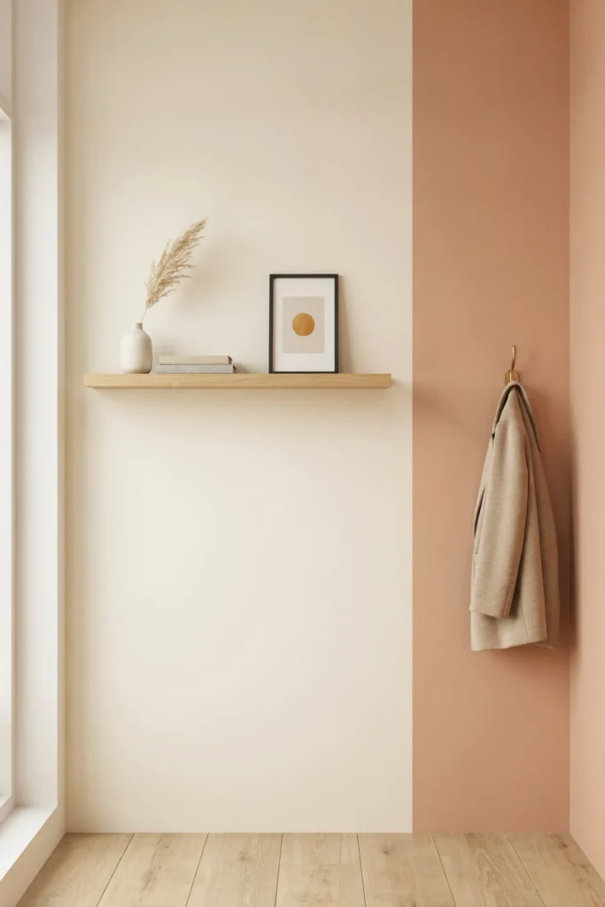 20 Small Apartment Entryway Ideas That Feel Much Bigger 16 Color-Blocked Entry Wall