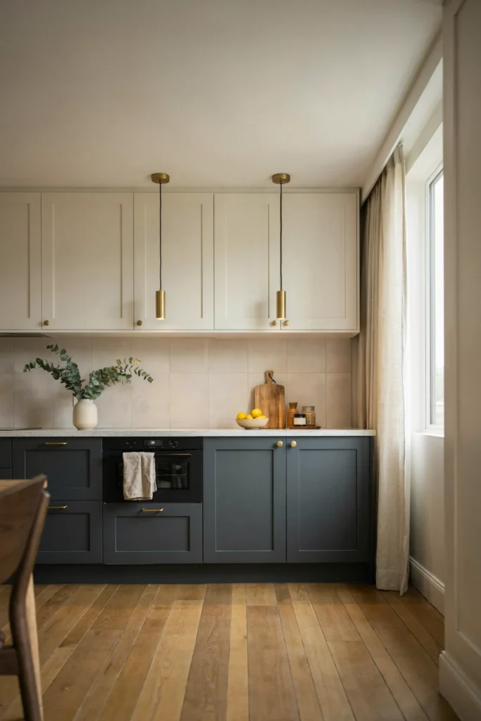 Contrasting Lower Cabinets