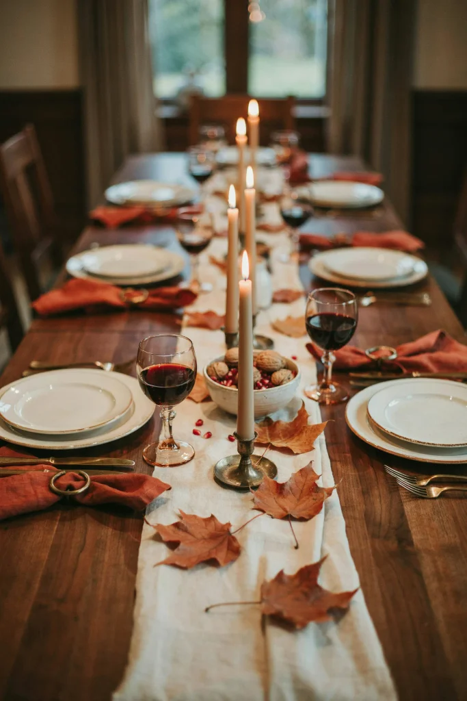 20 Fall Decorations for 2026 That Feel Truly Opulent 14 Copper Leaf Tablescape